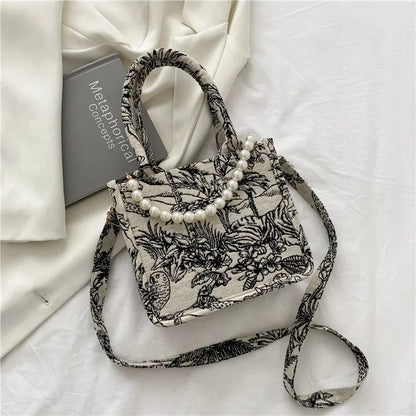 Small Luxury Designer Handbag Brand Top Handle Bags for Women Jacquard Embroidery Shopper Beach Bag Shoulder Tote Bag Wholesale