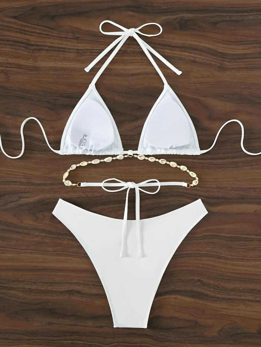 Triangle Bikini Set Decorated With Seashell Swimsuit