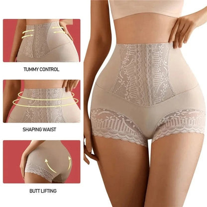 Women High Waist Tummy Control Panties Seamless Shapewear Briefs