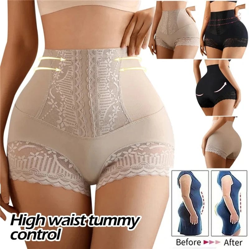 Women High Waist Tummy Control Panties Seamless Shapewear Briefs