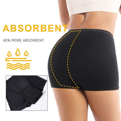 Women Period Panties Heavy Flow Absorbency Boy Shorts Underwear 4-Layer Leak Proof Cotton Physiological Menstrual Boxer Briefs